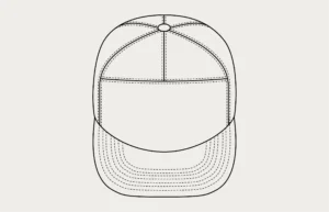 7 Panel Hat Illustration