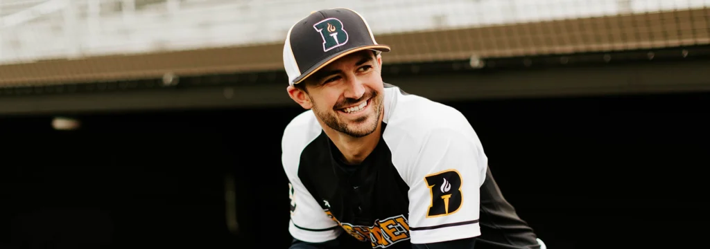Baseball Player Wearing Custom Decorated Richardson Hat