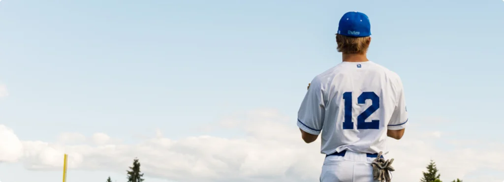 Baseball Player Wearing Richardson Uniform