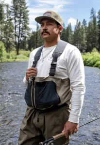 Fisherman Wearing Custom Richardson Hat