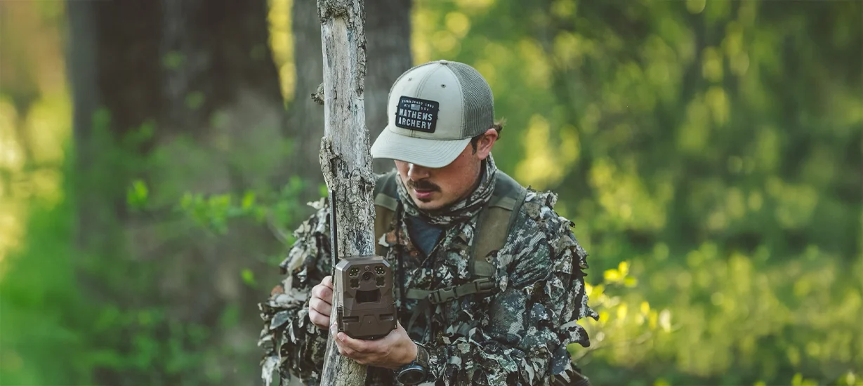 Hunter wearing custom Richardson hat