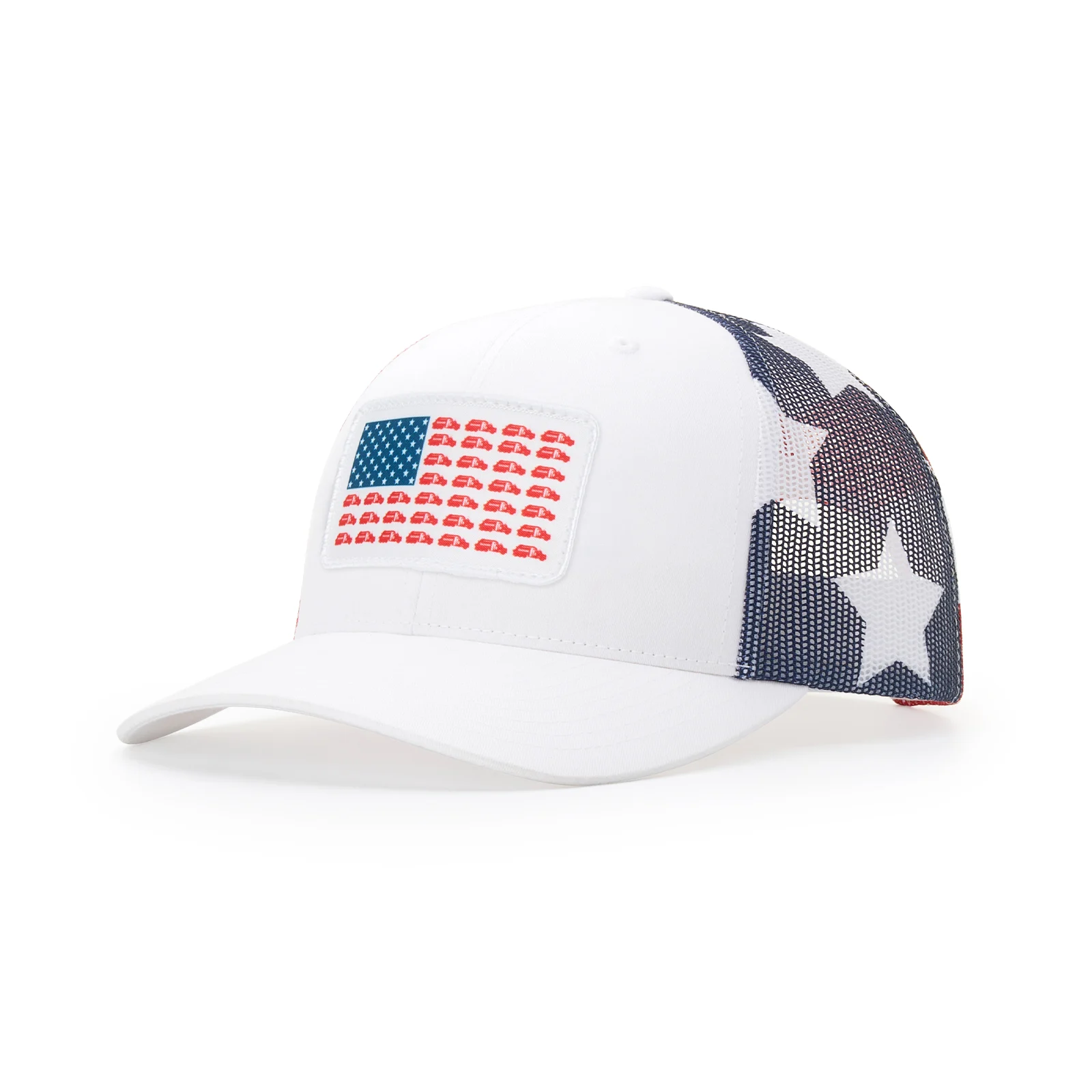 112PM Printed Mesh Trucker