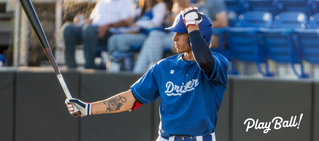 baseball player wearing custom richardson uniform